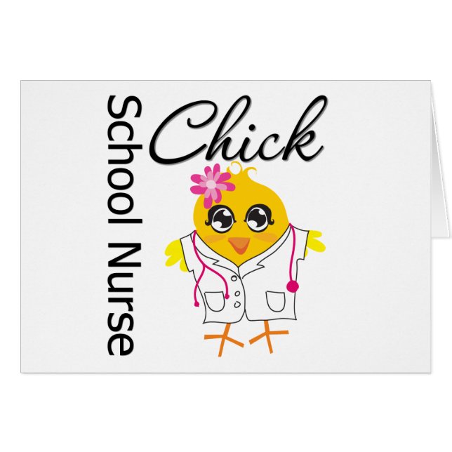 Skolsjuksköterska, Chick v2 Hälsningskort (Framsidan Horizontal)
