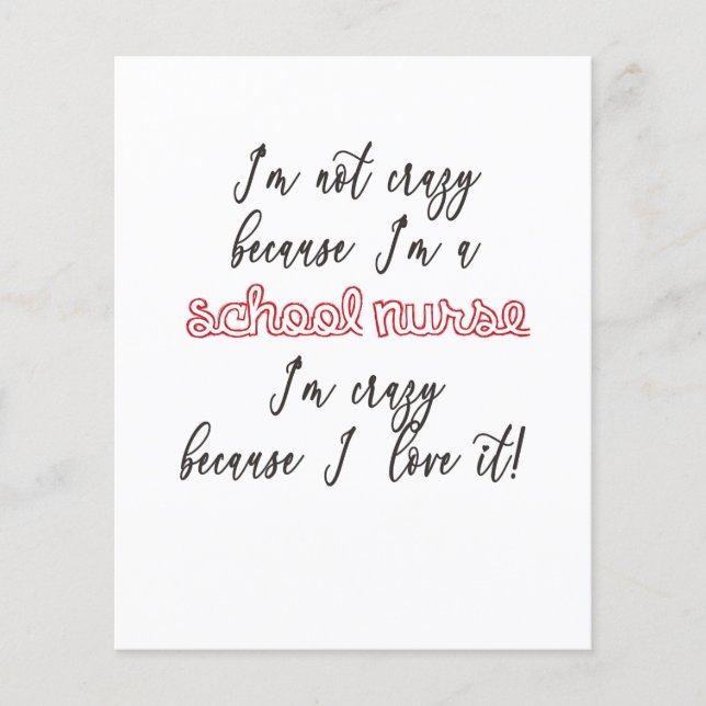 Skolsjuksköterska - Flygblad, pappert, antecknings Flygblad (Framsidan)