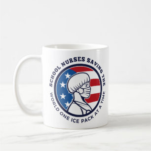 Skolsjuksköterskor som räddar World One Ice Pack Kaffemugg