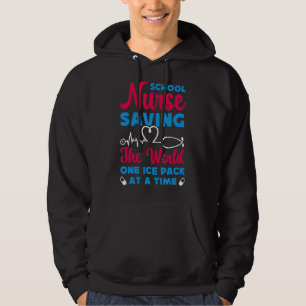 Skolsjuksköterskor som räddar World One Ice Pack p Hoodie