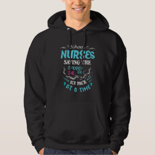 Skolsjuksköterskor som räddar World One Ice Pack p Hoodie