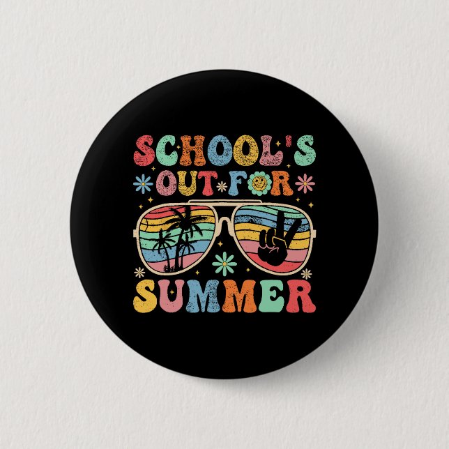 Skolskolans dag är ute för sommarstuga knapp (Framsida)
