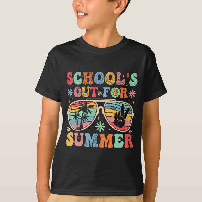 Skolskolans dag är ute för sommarstuga t shirt (Framsida)