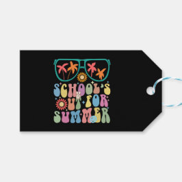 Skolskolans sista dag är ute på sommaren presentetikett