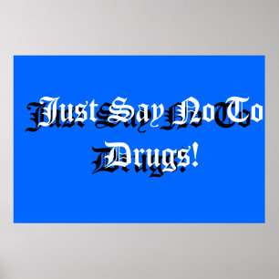Skolskylt mot narkotika poster