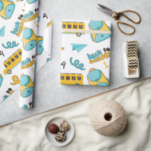 Skolsömlös omslagning Papper: Nummer, bag, Buss