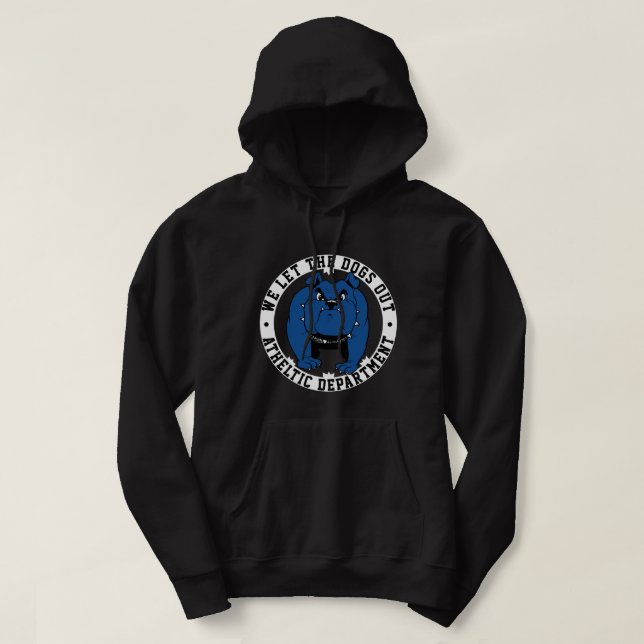 Skolsportar vi släpper ut Hundar från bulldog Masc Hoodie (Design framsida)