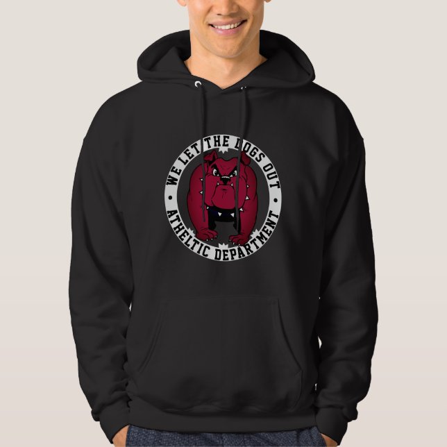 Skolsportar vi släpper ut Hundar från bulldog Masc Hoodie (Framsida)