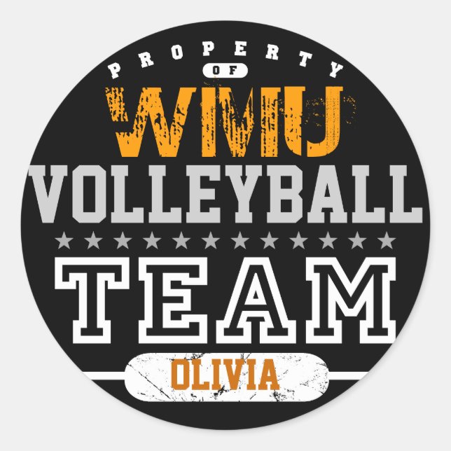 Skolsportsgrupp Runt Klistermärke (Framsida)