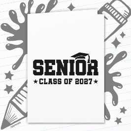 Skolstolthet Examen År Seniorklass 2027 Kort