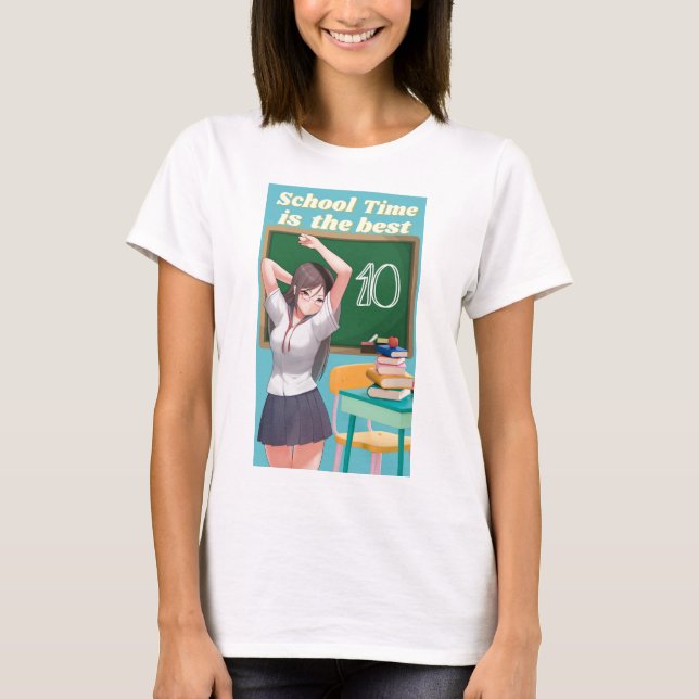skoltid är bäst t shirt (Framsida)
