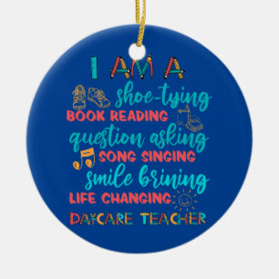 Skoltillhandahållare av barnomsorg, multitasker, d julgransprydnad keramik