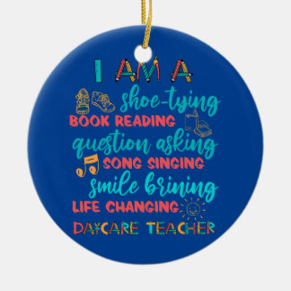 Skoltillhandahållare av barnomsorg, multitasker, d julgransprydnad keramik