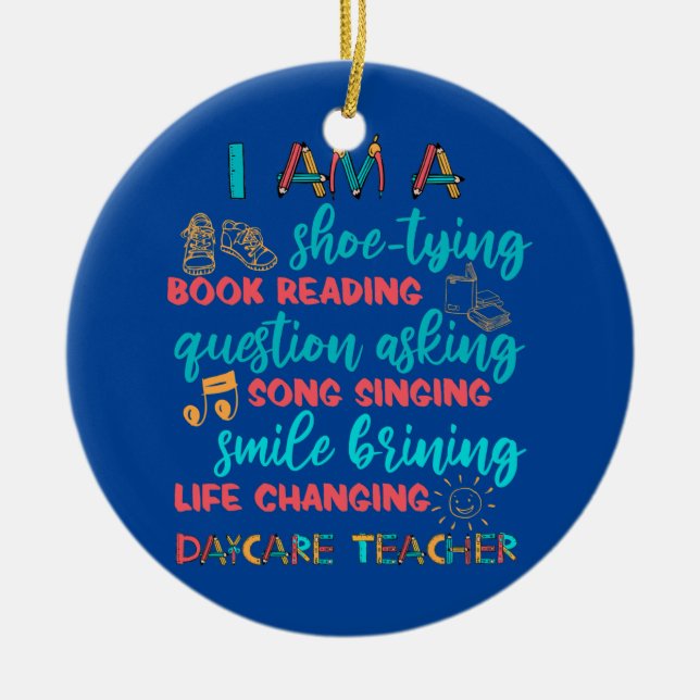 Skoltillhandahållare av barnomsorg, multitasker, d julgransprydnad keramik (Framsidan)