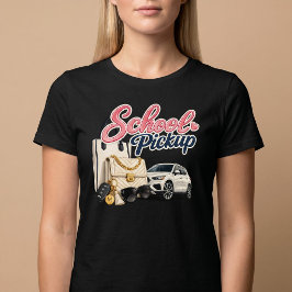 Skolupphämtning Stressad Mamma Livsstil T Shirt