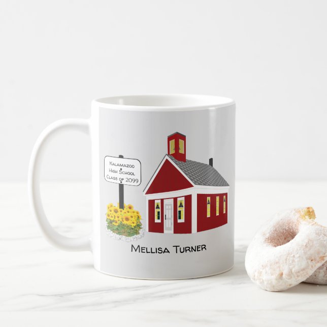 Skolutexaminerad enrumsskolhus kaffemugg (Med munk)