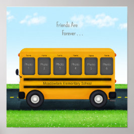 Skolvänner Personlig School Buss 6 Photos Poster