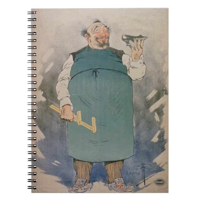 Skomakare (färglitho) anteckningsbok med spiral (Framsidan)