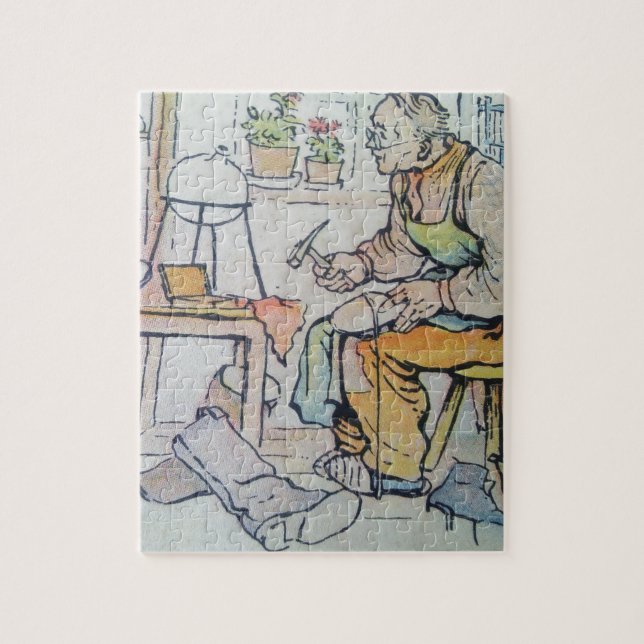 Skomakaren skor reparerar pussel (Vertikal)