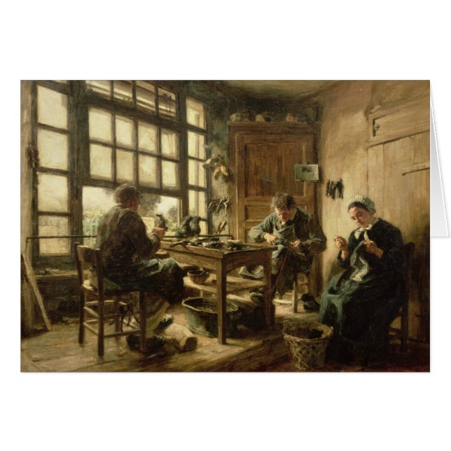 Skomakarna, 1880 hälsningskort (Framsidan Horizontal)