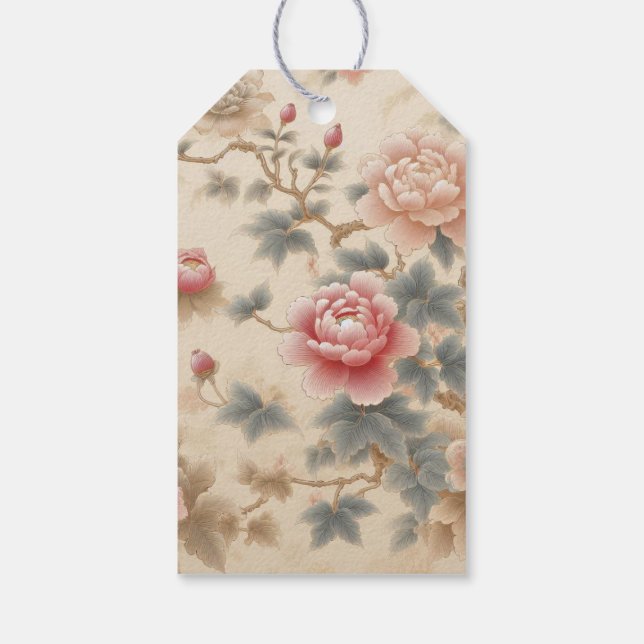 Skön blomning presentetikett (Baksidan)