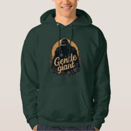 Skön jättegorilla Porträtt Blommig Solnedgång Kons Hoodie