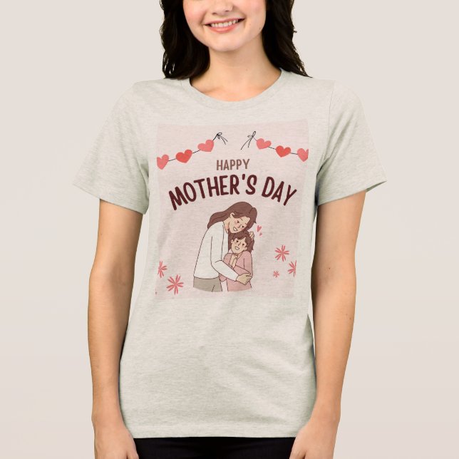 Skön kram — Minimalistisk morsdag T Shirt (Framsida)