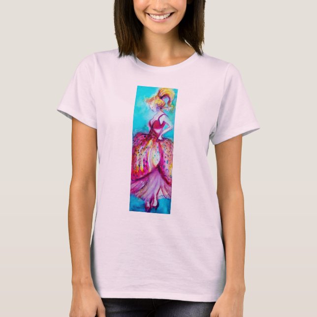 SKÖNHEST I ROSA KLÄNNING TEE SHIRT (Framsida)