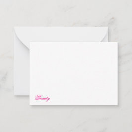 skönhet anteckningskort