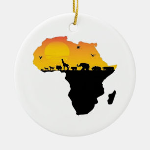 SKÖNHET AV AFRIKAN JULGRANSPRYDNAD KERAMIK