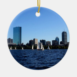 Skönhet av den Boston prydnaden Julgransprydnad Keramik