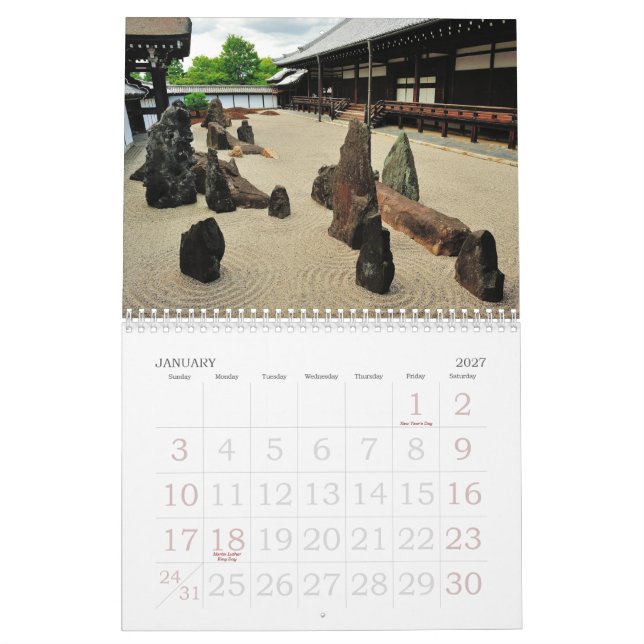Skönhet av Japan - zenen arbeta i trädgården 2013 Kalender (Jan 2027)