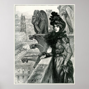 Skönhet bland djävular, Notre Dame, Paris Poster
