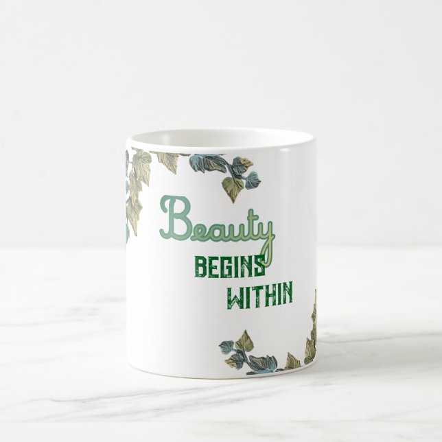 Skönhet Botanisk Typografi Kaffemugg (Center)