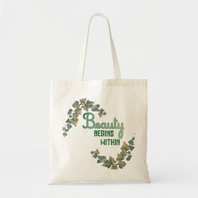 Skönhet Botanisk Typografi Tygkasse (Framsidan)
