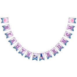 Skönhet Brunch|Purple|Blue & vitSparklesSpa Vimplar