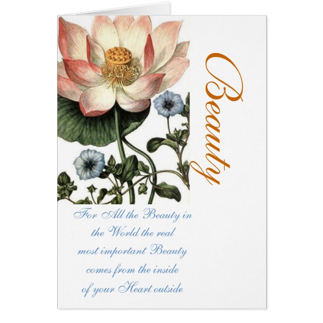 Skönhet Hälsningskort (Framsidan)