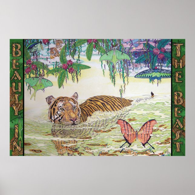 skönhet i Beasten Poster (Framsidan)