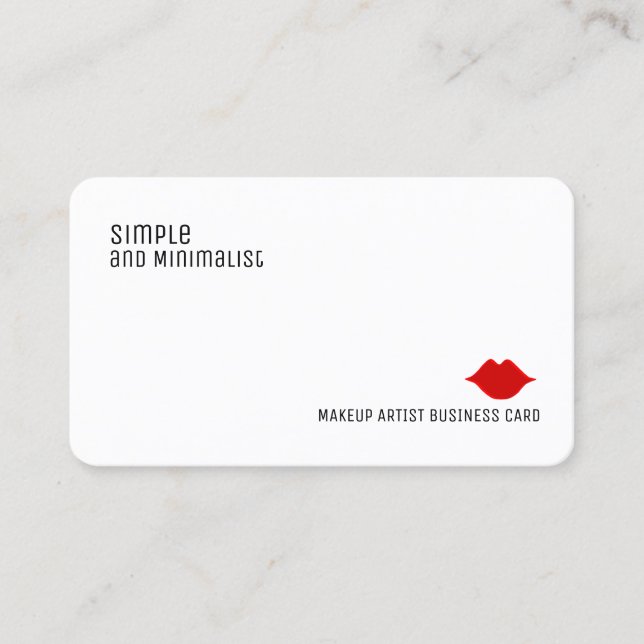 skönhet i den minimalistiska eleganten visitkort (Framsida)