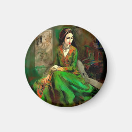 Skönhet i Grönt Magnet