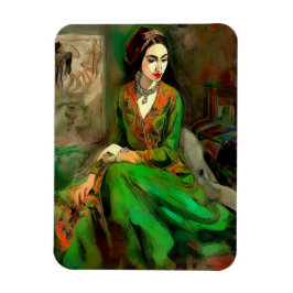 Skönhet i Grönt Magnet