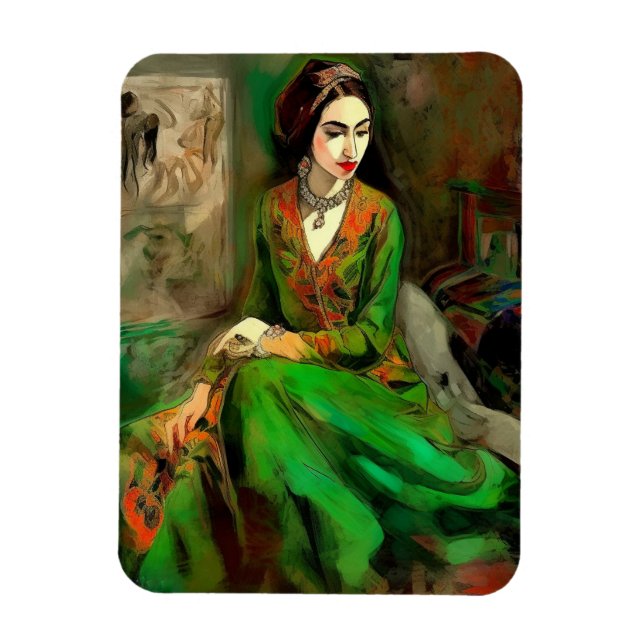 Skönhet i Grönt Magnet (Vertikal)