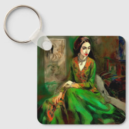 Skönhet i Grönt Nyckelring