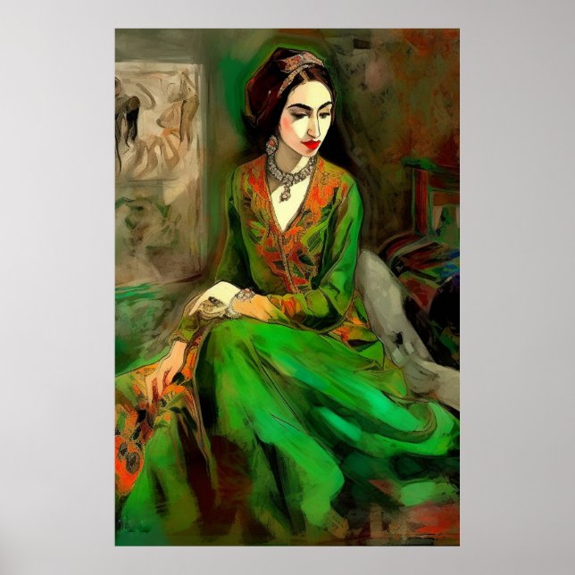 Skönhet i Grönt Poster (Framsidan)