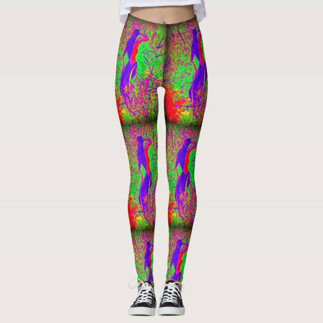 skönhet i hippie groovy sjöjungfru leggings (Framsida)