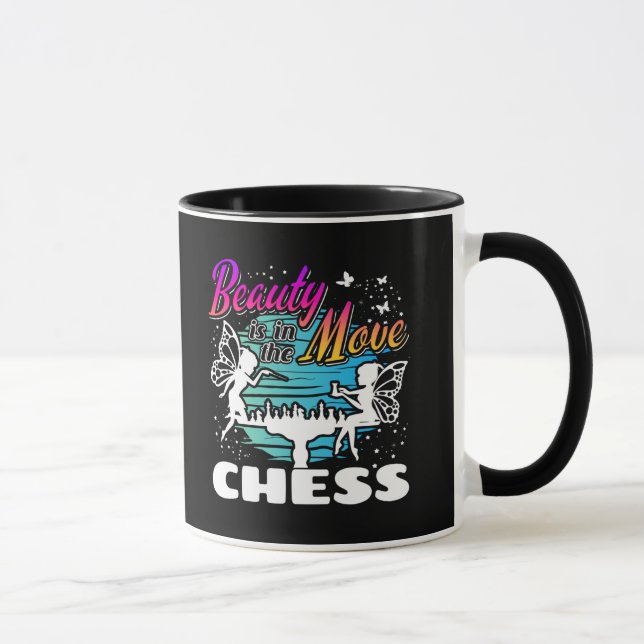 Skönhet i rörelse - Girls Chess Player Mugg (Höger)
