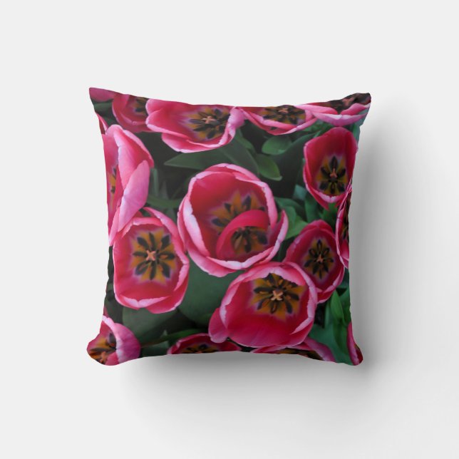 skönhet i rosa tulpaner kudde (Framsida)