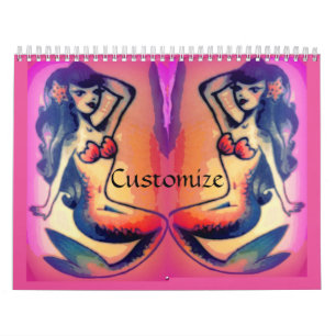 skönhet i sjöjungfrun med mörk Thunder_Cove Kalender
