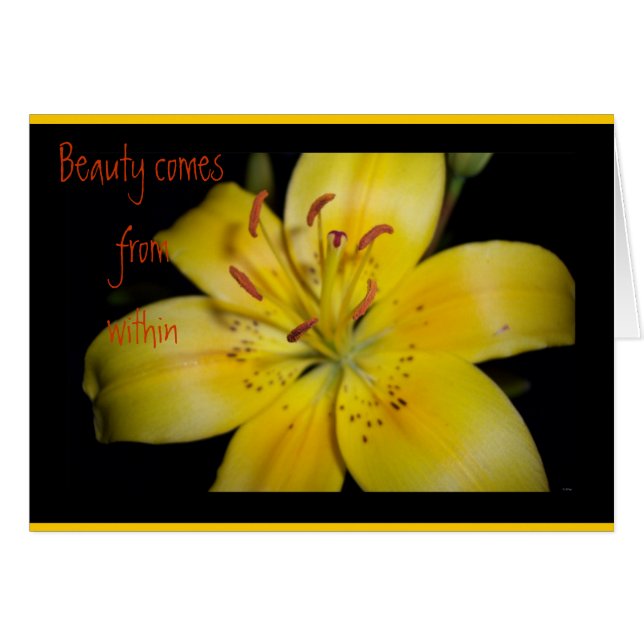 Skönhet inom hälsningskort (Framsidan Horizontal)