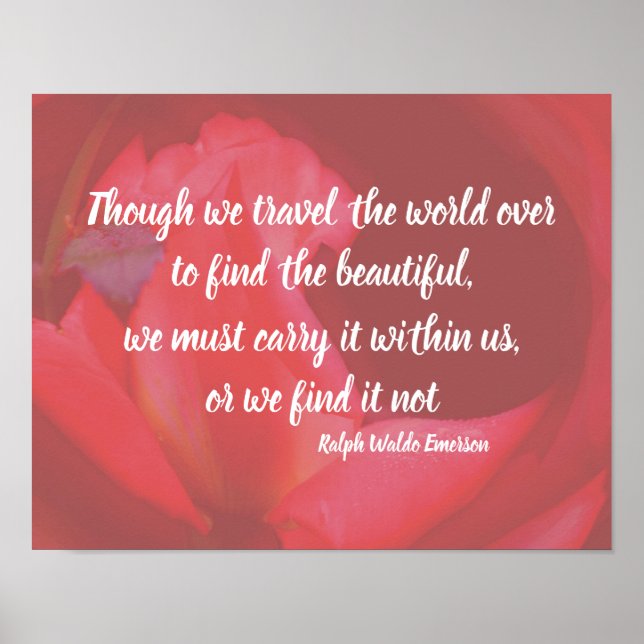 Skönhet inom Rosa ros inspirationsoffert Poster (Framsidan)